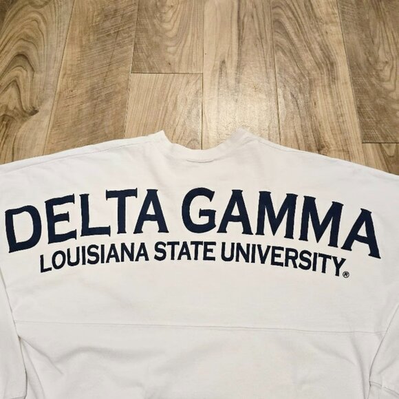 Delta Gamma LSU Sorority Shirt L Womens Louisiana State University Spirit Jersey - Picture 5 of 12